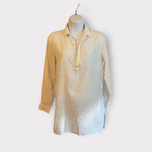 CP Shades Women’s Too Size XS White Tunic Longline Long Sleeve‎ Popover